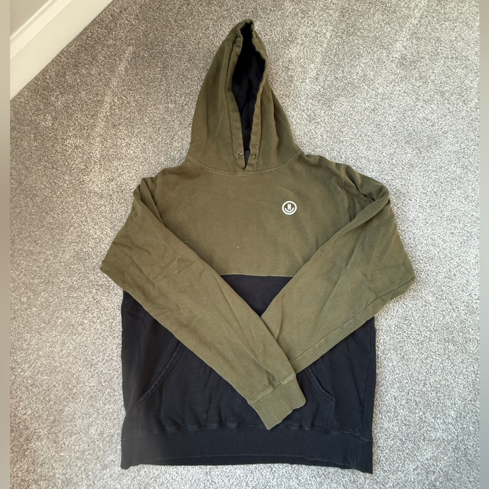 Men’s Neff Army Green & Black Hoodie (M)